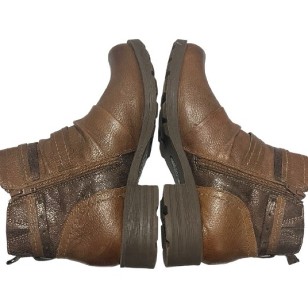 Earth Origins Randi Roland Leather Ankle Brown Moto Boots size 9 W - Picture 5 of 10